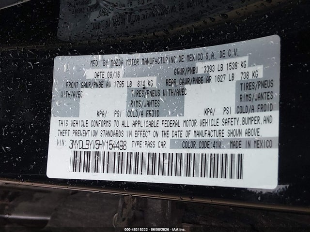 3MYDLBYV5HY154498 Toyota YARIS IA