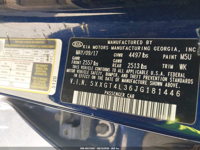 KIA Optima Lx 2018 5XXGT4L36JG181446 Image 9