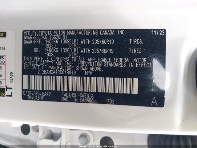 Продажа на аукционе авто 2024 Lexus Rx 350 Premium, vin: 2T2BAMCA4RC048049, номер лота: 45315335