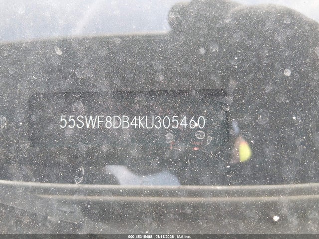 2019 Mercedes-benz C 300 მანქანა იყიდება აუქციონზე, vin: 55SWF8DB4KU305460, აუქციონის ნომერი: 45315498