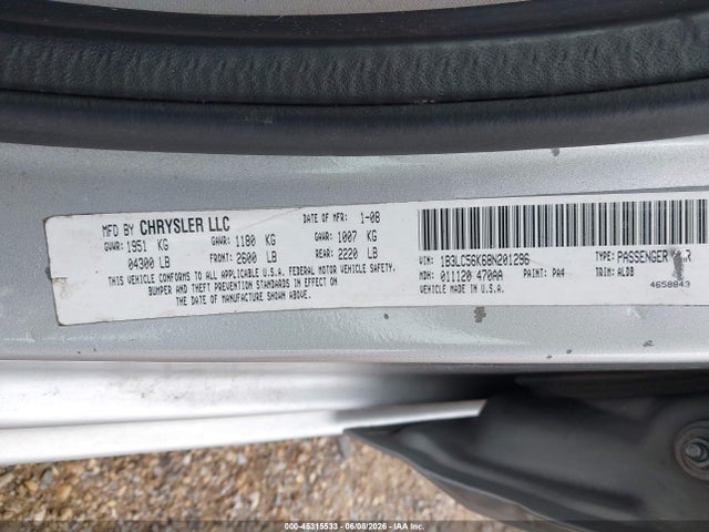 Продажа на аукционе авто 2008 Dodge Avenger Sxt, vin: 1B3LC56K68N201296, номер лота: 45315533