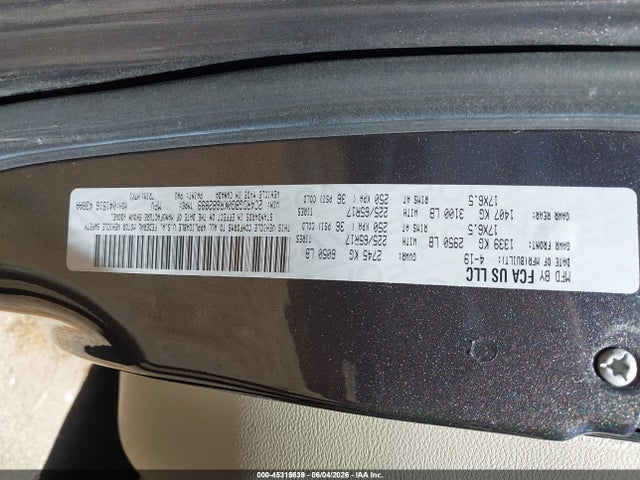 2019 Dodge Grand Caravan Se მანქანა იყიდება აუქციონზე, vin: 2C4RDGBG0KR682899, აუქციონის ნომერი: 45315639