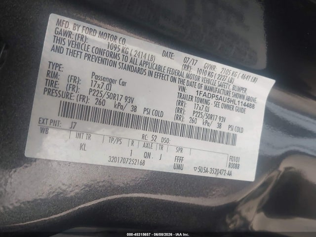 Ford C-max Hybrid Se 2017 1FADP5AU5HL114488 Image 9