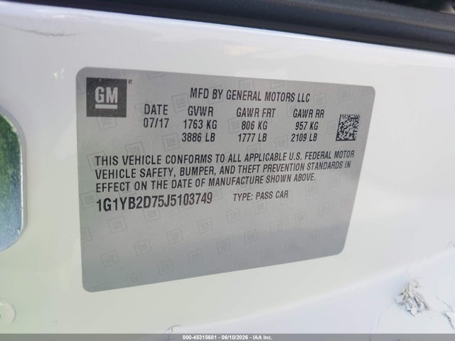 Chevrolet CORVETTE STINGRAY 2018 1G1YB2D75J5103749 Image 9
