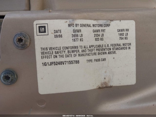 45315714 :رقم المزاد ، 1G1JF5248V7155788 vin ، 1997 Chevrolet Cavalier Ls مزاد بيع