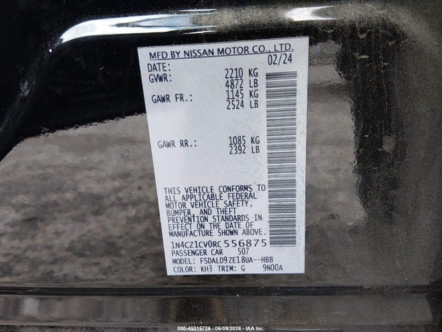 Nissan Leaf Sv Plus 2024 1N4CZ1CV0RC556875 Image 9