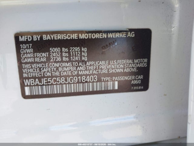 WBAJE5C58JG918403 BMW 540I
