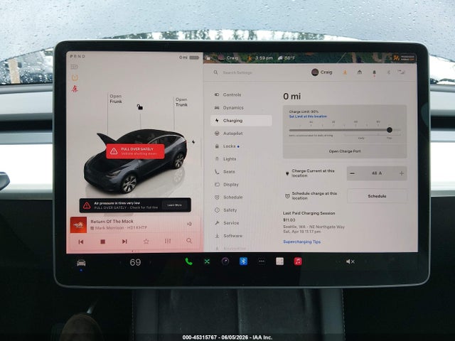 Aukcja sprzedaży 2023 Tesla Model Y Awd/long Range Dual Motor All-wheel Drive, vin: 7SAYGDEE0PF604009, numer aukcji: 45315767