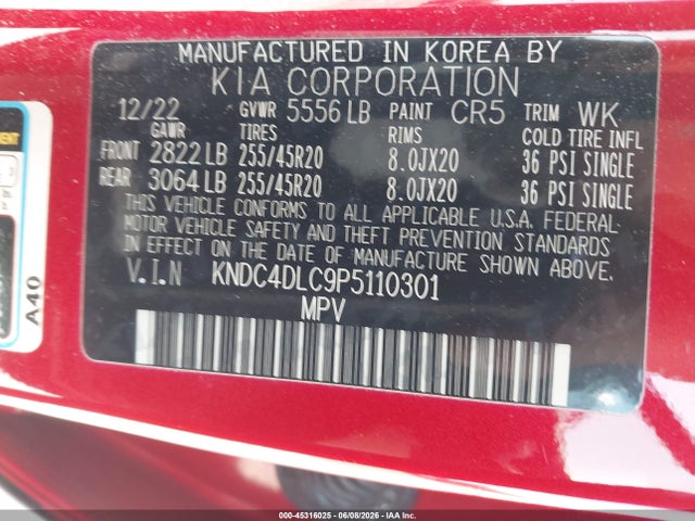 KIA Ev6 Gt-line 2023 KNDC4DLC9P5110301 Image 9