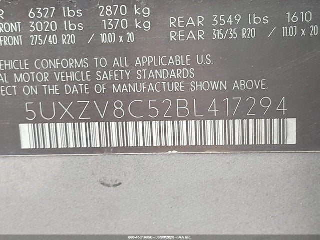 Продажа на аукционе авто 2011 Bmw X5 Xdrive50i, vin: 5UXZV8C52BL417294, номер лота: 45316350