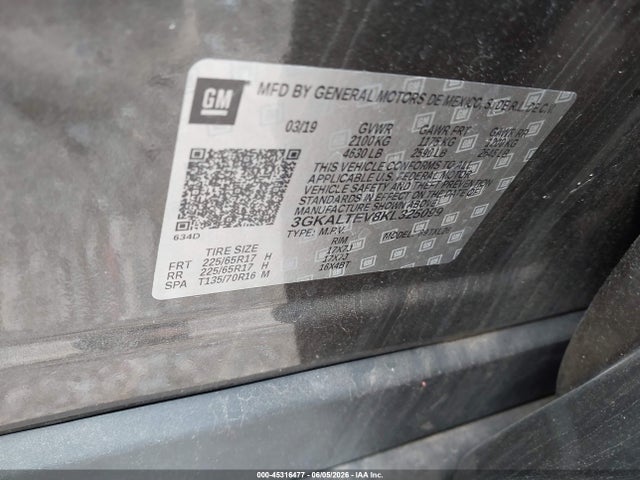 45316477 :رقم المزاد ، 3GKALTEV8KL325099 vin ، 2019 Gmc Terrain Sle مزاد بيع