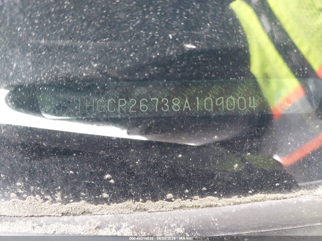 45316538 :رقم المزاد ، 1HGCP26738A109004 vin ، 2008 Honda Accord 2.4 Ex مزاد بيع