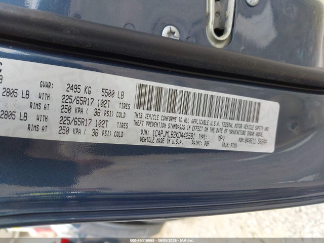 Aukcja sprzedaży 2019 Jeep Cherokee Latitude Plus 4x4, vin: 1C4PJMLB2KD442581, numer aukcji: 45316565
