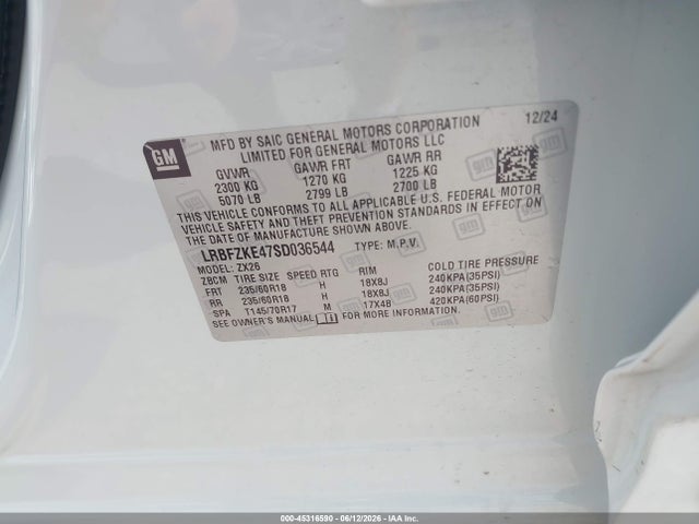 Buick Envision Preferred Awd 2025 LRBFZKE47SD036544 Image 9
