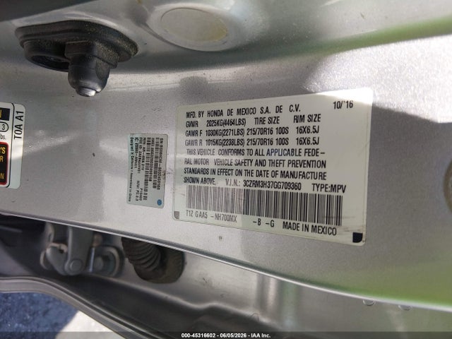 Honda CR-V LX 2016 3CZRM3H37GG709360 Image 9