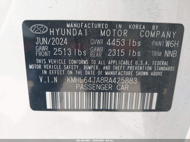 Hyundai SONATA SEL 2024 KMHL64JA8RA425883 Image 9