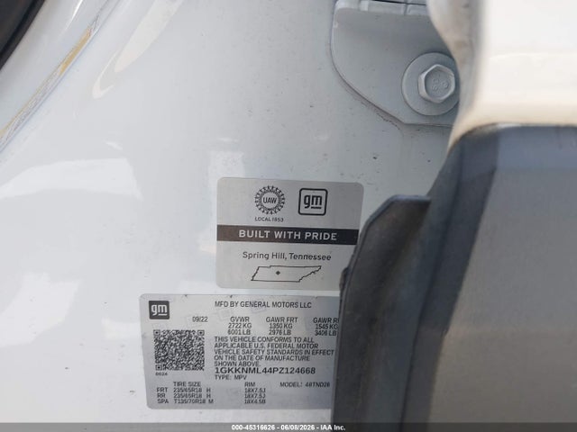 GMC Acadia Fwd Slt 2023 1GKKNML44PZ124668 Image 9
