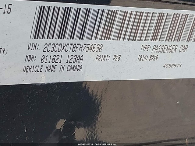 Aukcja sprzedaży 2015 Dodge Charger R/t, vin: 2C3CDXCT8FH754630, numer aukcji: 45316739