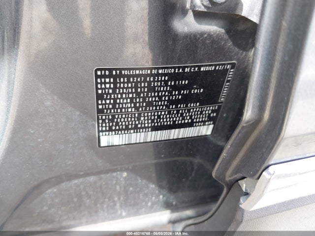 3VV3B7AX4JM119925 Volkswagen Tiguan 2.0t Se/2.0t Sel