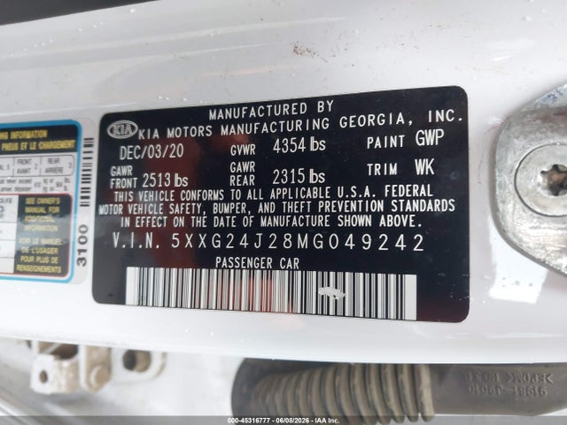 KIA K5 LX 2021 5XXG24J28MG049242 Image 9