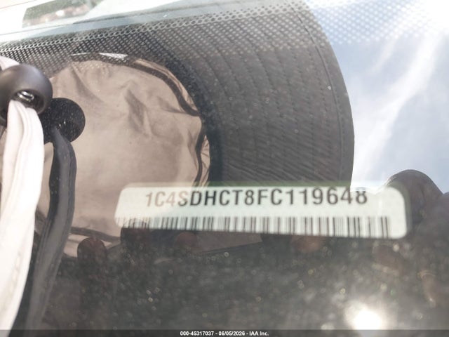 45317037 :رقم المزاد ، 1C4SDHCT8FC119648 vin ، 2015 Dodge Durango R/t مزاد بيع