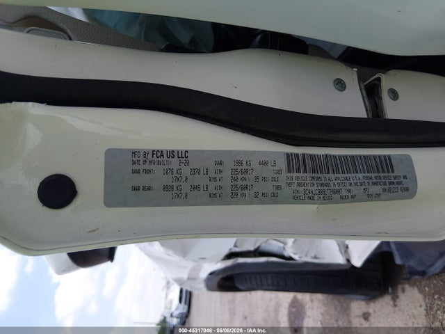 2020 Jeep Compass Sun And Wheel Fwd მანქანა იყიდება აუქციონზე, vin: 3C4NJCBB9LT206007, აუქციონის ნომერი: 45317046
