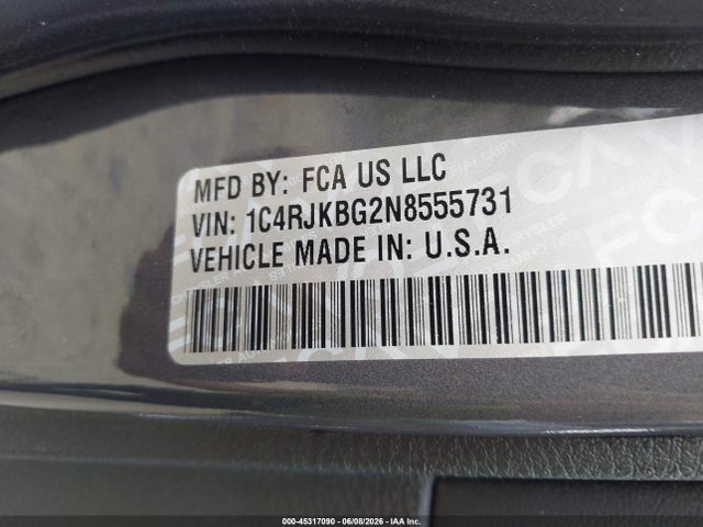 2022 Jeep Grand Cherokee L Limited 4x4 მანქანა იყიდება აუქციონზე, vin: 1C4RJKBG2N8555731, აუქციონის ნომერი: 45317090