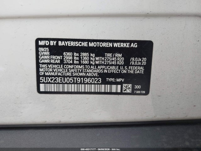 5UX23EU05T9196023 BMW X5 Xdrive40i