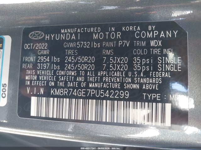 Hyundai Palisade Calligraphy 2023 KM8R74GE7PU542299 Image 9