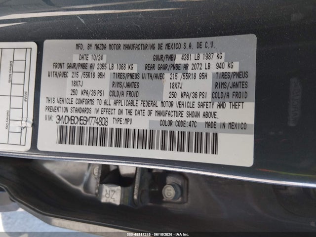 Aukcja sprzedaży 2025 Mazda Cx-30 2.5 S Carbon Edition, vin: 3MVDMBCM5SM774808, numer aukcji: 45317285
