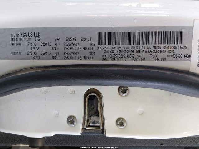 RAM 1500 Classic 2020 1C6RR7KG2LS146562 Image 9
