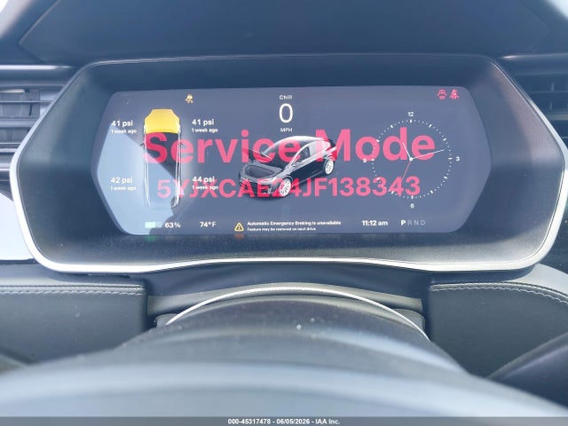 45317478 :رقم المزاد ، 5YJXCAE24JF138343 vin ، 2018 Tesla Model X 100d/75d/p100d مزاد بيع