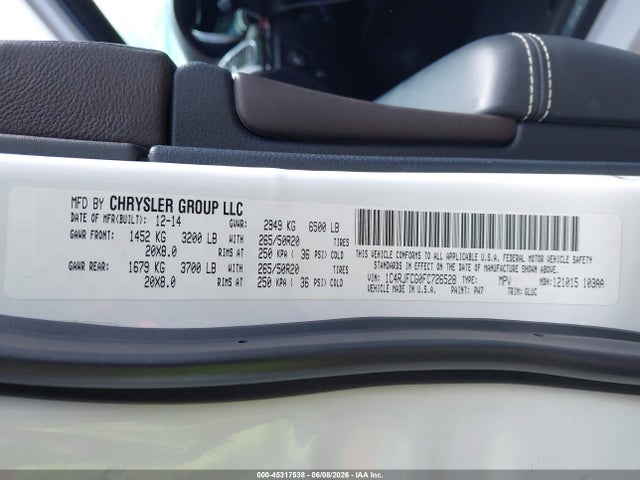 Jeep Grand Cherokee Overland 2015 1C4RJFCG0FC726528 Image 9