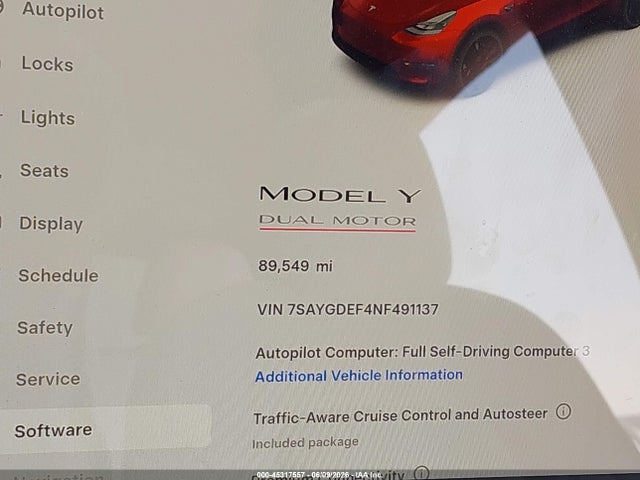 7SAYGDEF4NF491137 Tesla Model Y Performance Dual Motor All-wheel Drive