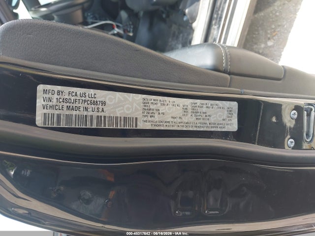 45317642 :رقم المزاد ، 1C4SDJFT7PC688799 vin ، 2023 Dodge Durango Pursuit Awd مزاد بيع