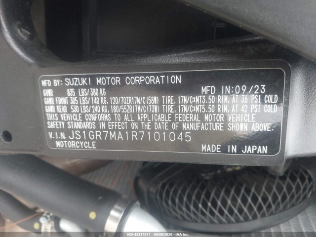 JS1GR7MA1R7101045 Suzuki GSX-R750