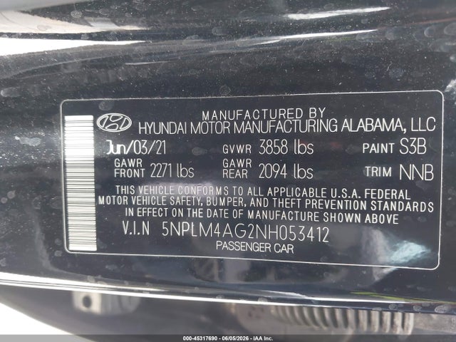 Hyundai ELANTRA SEL 2022 5NPLM4AG2NH053412 Image 9