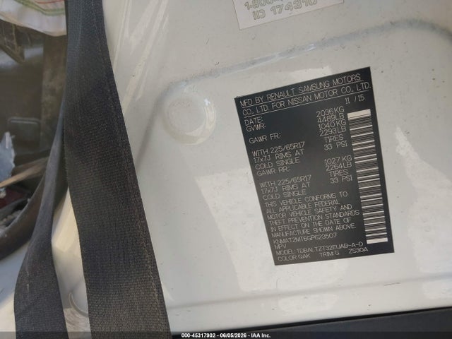 Nissan ROGUE SV 2016 KNMAT2MT6GP623507 Image 9