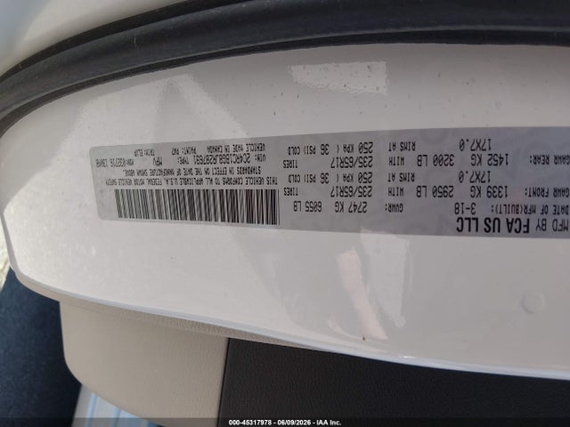 Продаж на аукціоні авто 2018 Chrysler Pacifica Touring L, vin: 2C4RC1BG8JR287691, номер лоту: 45317978