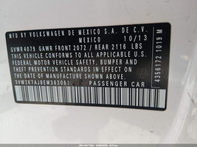 3VW2K7AJ8EM383061 Volkswagen Jetta 2.0l S