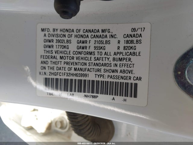 2HGFC1F32HH659991 Honda Civic Ex-t