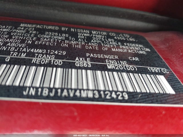 JN1BJ1AV4MW312429 Nissan Rogue Sport S Fwd Xtronic Cvt