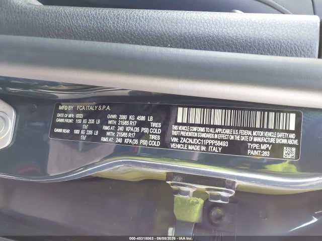 ZACNJDC11PPP58493 Jeep Renegade Trailhawk 4x4