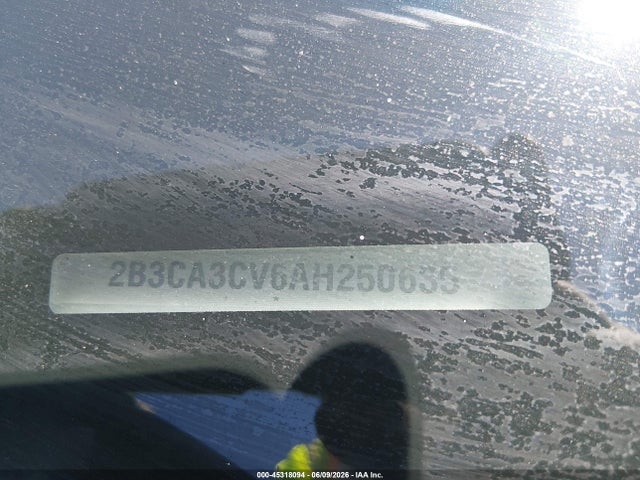 45318094 :رقم المزاد ، 2B3CA3CV6AH250635 vin ، 2010 Dodge Charger Sxt مزاد بيع