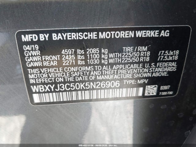 WBXYJ3C50K5N26906 BMW X2 Sdrive28i