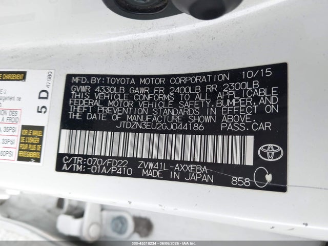 Toyota Prius V Three 2016 JTDZN3EU2GJ044186 Image 9