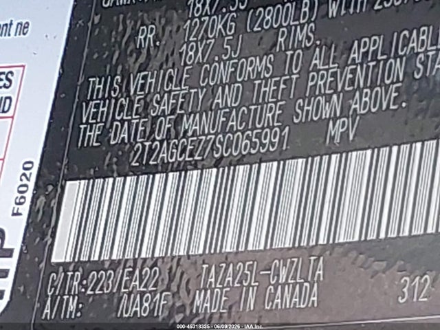45318335 :رقم المزاد ، 2T2AGCEZ7SC065991 vin ، 2025 Lexus Nx 350 مزاد بيع