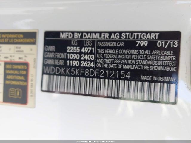 Aukcja sprzedaży 2013 Mercedes-benz E 350, vin: WDDKK5KF8DF212154, numer aukcji: 45318354