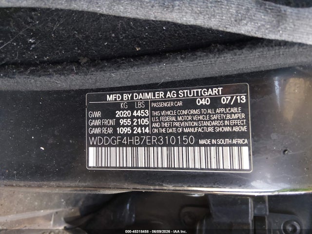 WDDGF4HB7ER310150 Mercedes-Benz C 250 Sport