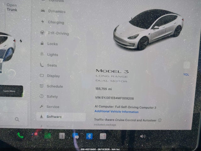 Продаж на аукціоні авто 2021 Tesla Model 3 Long Range, vin: 5YJ3E1EB4MF009208, номер лоту: 45318480